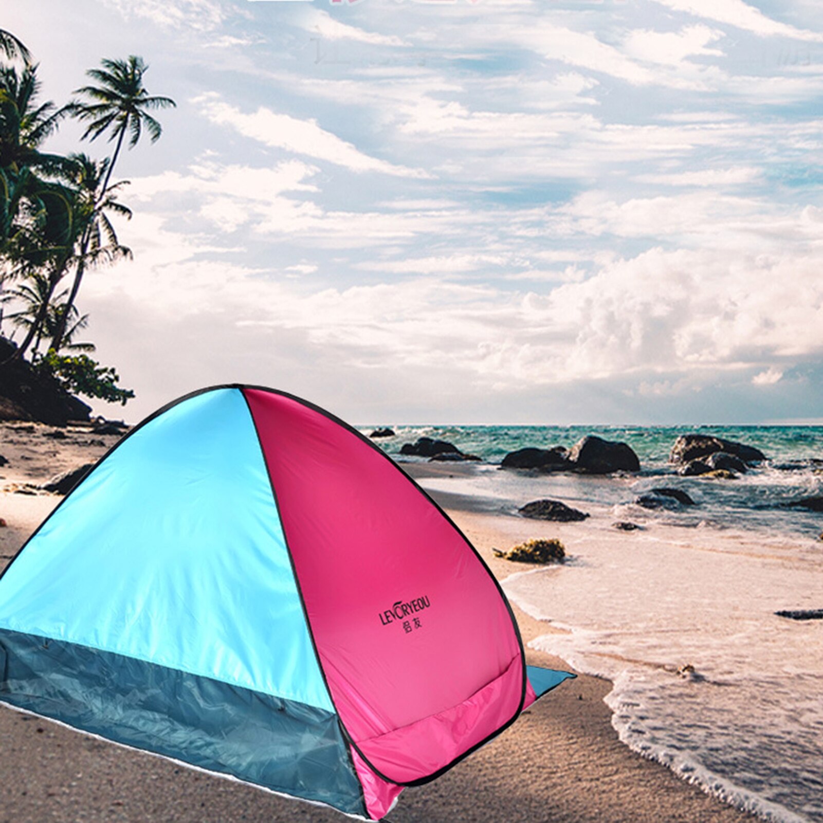 Cheap Goat Tents Outdoor Camping Tent Pop up Fun Play Tent Automatic Instant Tent UV Protection Tent Sun Shade Awning for Camping Beach Backyard Tents 